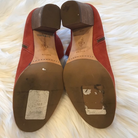 Cole Haan Orange chunky heel booties size 10.5 - Picture 7 of 7